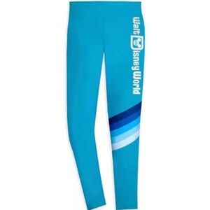 Disney Walt Disney World‎ Leggings Blue Striped Athleisure 1X